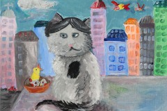 Albert Roytburd "Cat on the Roof"