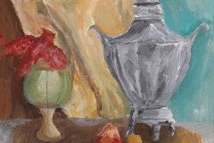 Alexey-Efremov-15-y.o.-Samovar-with-a-Bird.-Acrylic-on-canvas-20x16-in