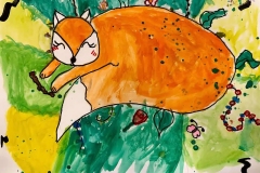 FOX IN LEAVES
