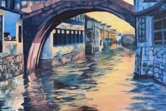 SUNSET OVER THE BRIDGE