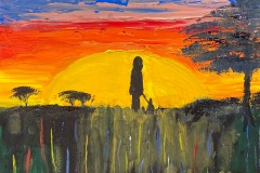 WALKING INTO SUNSET