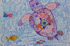 Lillyana-Svitolina-6-y.o.-Turtle.-Mixed-media-on-paper-11x14-in-copy