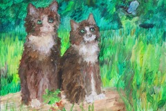 CATS AND BUTTERFLY