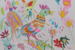 Nina-Kardonsky-4-y.o.-In-the-Garden.-Colored-pencil-on-paper-11x14-in