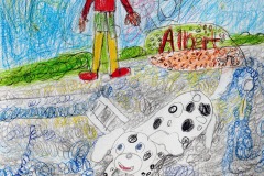 MY BROTHER ALBERT, DOG RAY AND BIG BALL