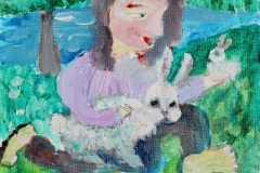 Girl-and-Rabbits